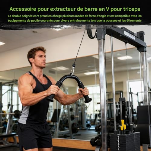 Sujetadores para pulldown posterior en máquina de cable de garaje 3