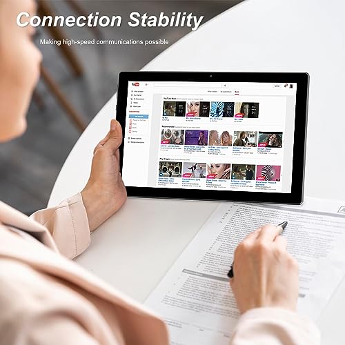 Image of Android 13 Tablet with Keyboard 8GB RAM + 128GB ROM /1TB Expandable, 10 inch 2-in-1 Tablets, 2.0GHz Quad Core CPU, 1280x800 HD IPS Display, WiFi 6 BT 5.0 Tablet 2.4