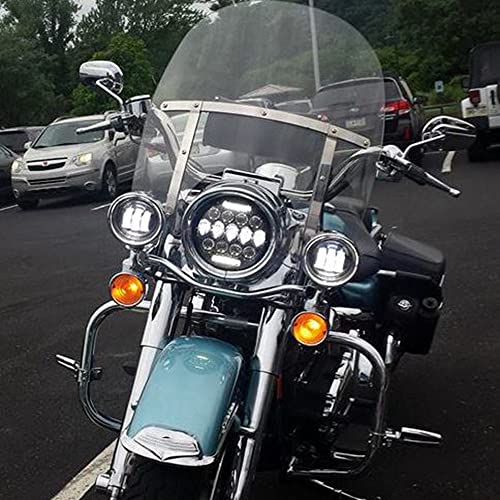 7 Polegadas Farol Da Motocicleta 75W High Low Beam Round Led Head Light DRL Para Motocicleta,Silver