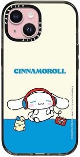 CASETiFY インパクト iPhone 15 ケース [Sanrio Puppy Pals Co-lab/MagSafe対応/薄型 軽量/耐衝撃] - Cinnamoroll Chilling Case - ブラック
