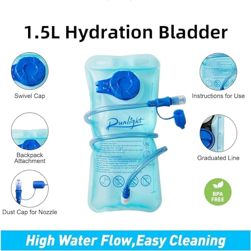 Hydration-Vest-BackpackLightweight-Water-Running-Vest-Pack-with-15L-Water-Bladder-Bag-Daypack-for-Hiking-Trail-Running-Cycling-Race-Marathon-for-Women-Men