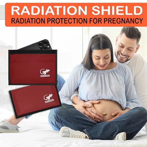 Image of Faraday Bag, Anti-Tracking GPS RFID Car Key Signal Blocker Wallet Shielding Pouch Protective Case for Cell Phone Car Key FOB, Data Privacy, Electronic Device Security (RED - NYLON)