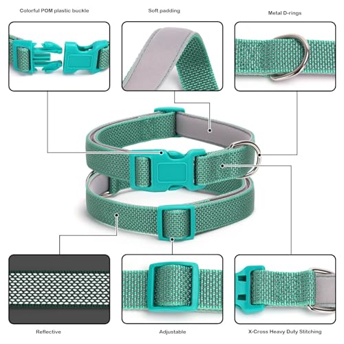 Collar Reflectivo para Perros Ajustable de Nylon y Neopreno miniatura 5