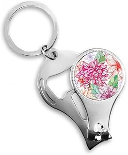Decoração de cores Flor Planta Pompon Alicate Anel Chaveiro Abridor de Garrafas Cortador