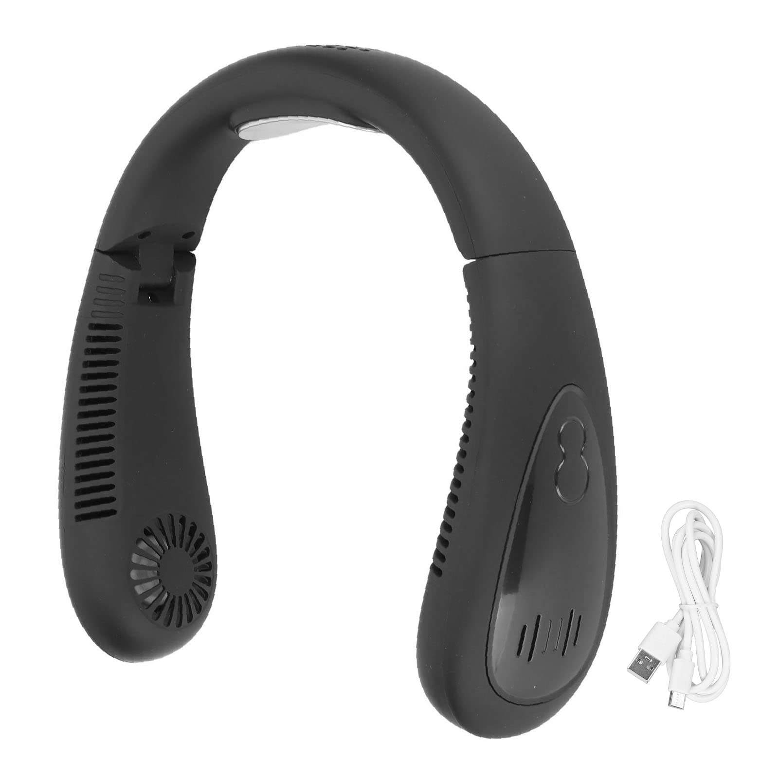 Ventilatore da Collo, 5000mAh Display LED Ventilatori da collo Pieghevoli Portatili Ricaricabili, Regolazione a 3 Velocità Ventilatore Personale a Mani Libere, Alimentato Tramite USB, Ventilatore da C