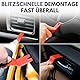 Filzada® 6er Set Hebelwerkzeug Auto (Extra Stark) - Demontage Werkzeug Auto - Kunststoffkeile Kfz - stabile Zierleistenkeile Auto - Plastikkeil - Kunststoff Hebelwerkzeug Auto