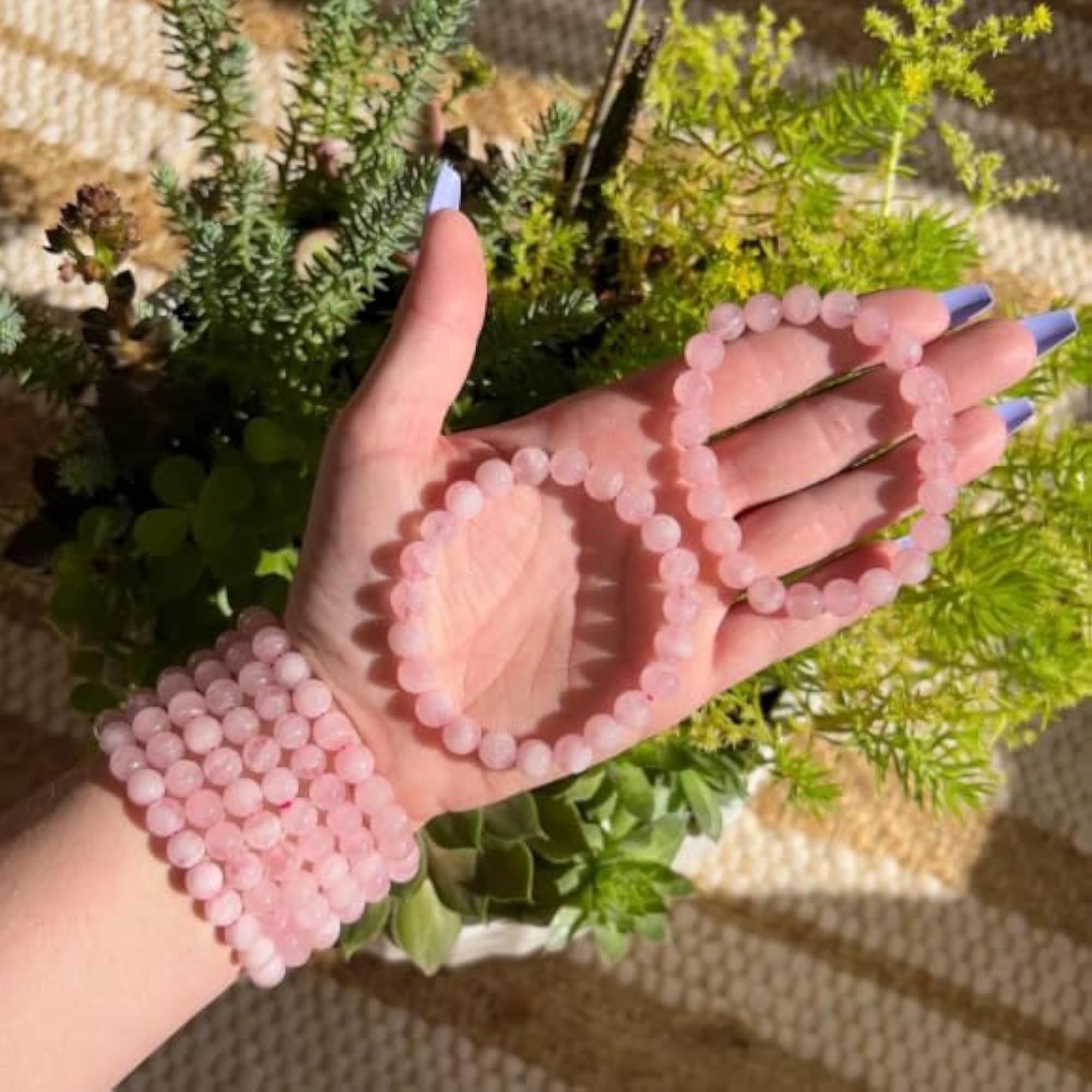 Rose Quartz Unique Bracelet with Original Certificate, Gift