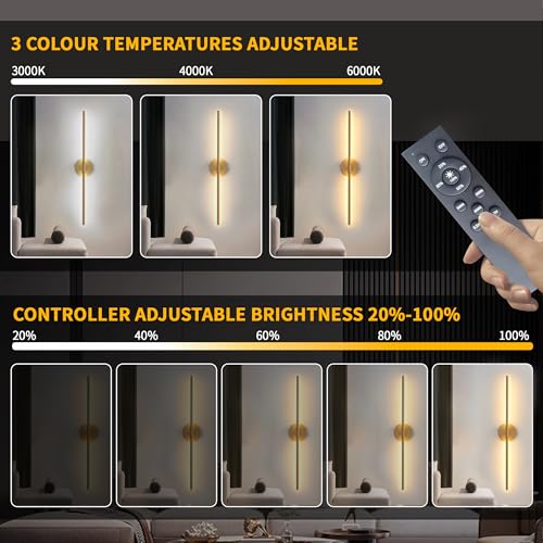 Battery Operated Wall Sconces with Remote Control, 15800 mAh Rechargeable Cordless, Set of 2, 3000K LED, Dimmable, Log Burlywood by Big Fortunater - Image 8