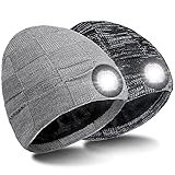 FORTRY Mütze mit LED Licht für Herren Damen,LED mütze mit licht Beleuchtung Waschbare LED Mütze Aufladbar 3 Licht Modi,für Sport,Fischen, Camping,Laufen,Radfahren,Skifahren,Jagd
