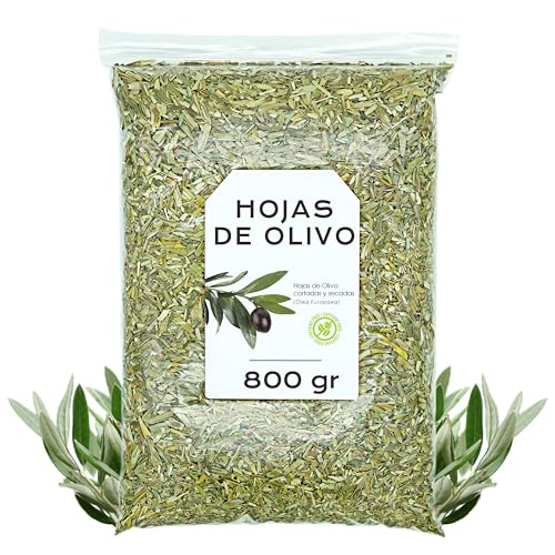 Hoja de Olivo Cortada 800 gr - Té de Hoja de Olivo Natural - Propiedades Naturales - Infusión de Hierbas (800 gr)