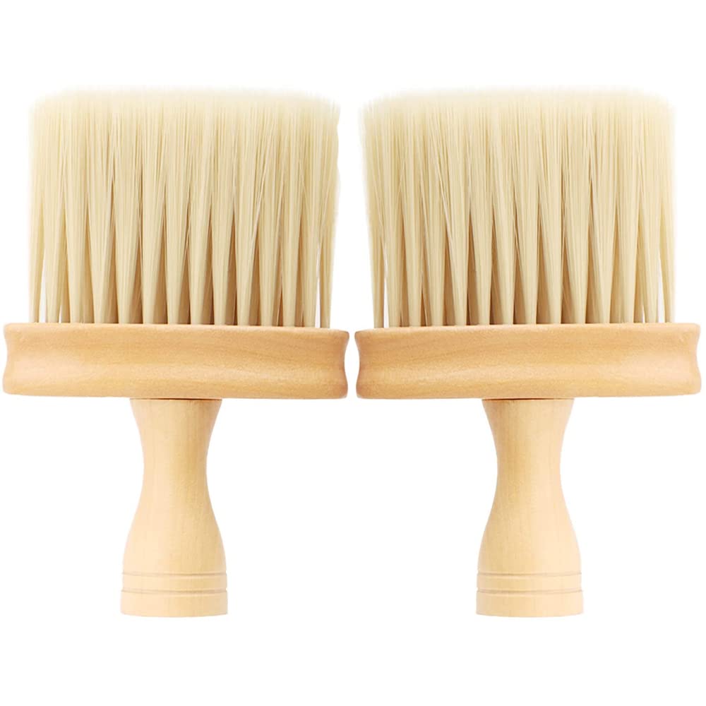 Tiardey - Cepillo para Polvo de Cuello de barbero de 2 Piezas,Cepillo de Limpieza Suave para el Cuello de Peluquero Profesional para peluquería,peluquería,peluquería,Herramienta de Limpieza