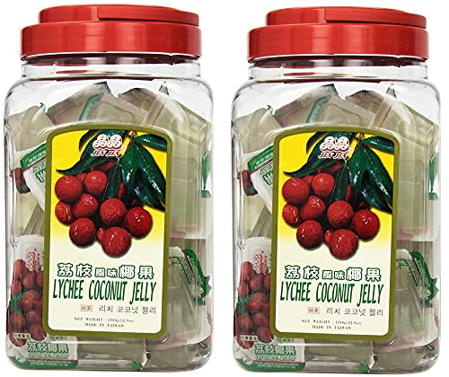 Jin Jin Lychee Coconut Candy Jelly Cups, 52.9 oz. (2-Pack)