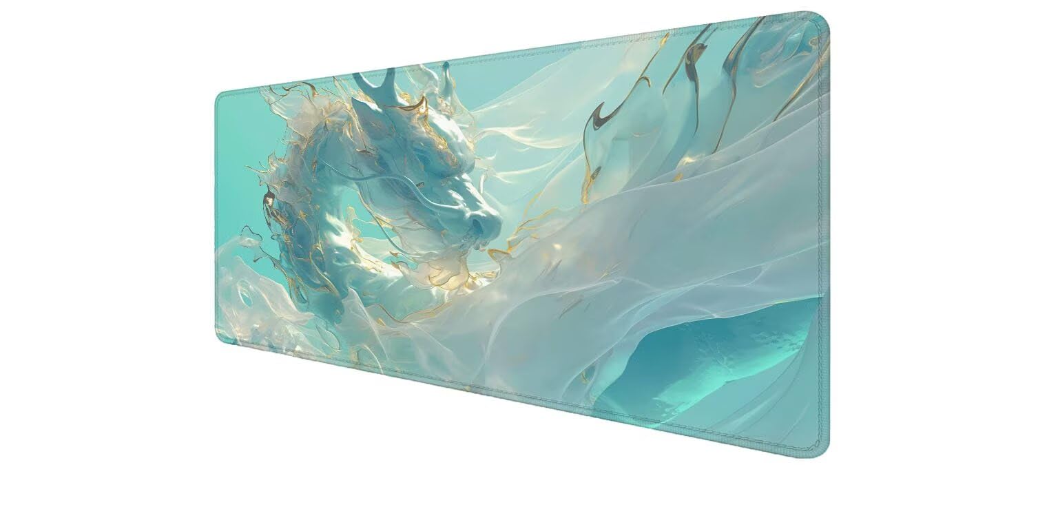 Tapete de escritorio 900x400mm para ratón y teclado con diseño de dragón 8