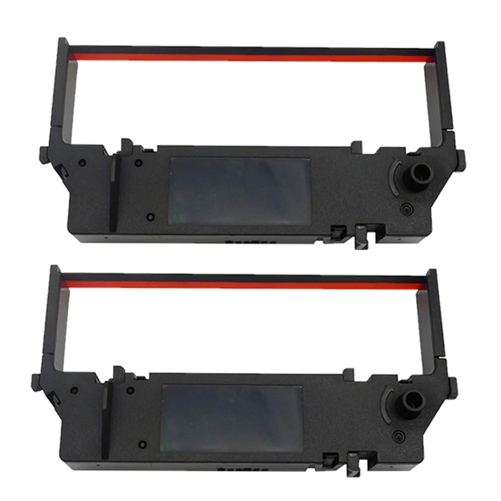Inkjello Ink Ribbon Replacement for Star Micronics SP700 RC700BR Compatible for Star Micronics SP700 SP712 SP712R SP742 SP742R SP717 SP747 SP740 Black Red (2-Pack)
