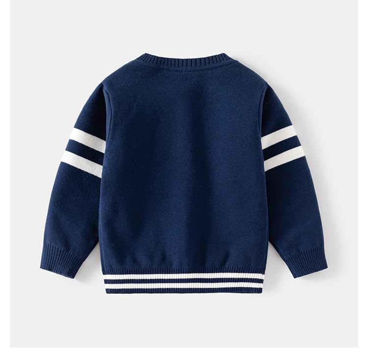 Meufam Infant Baby Boys Long Sleeve Cardigan Sweater V Neck Jacket Button Cotton Knitwear Coat Outerwear for Toddler2