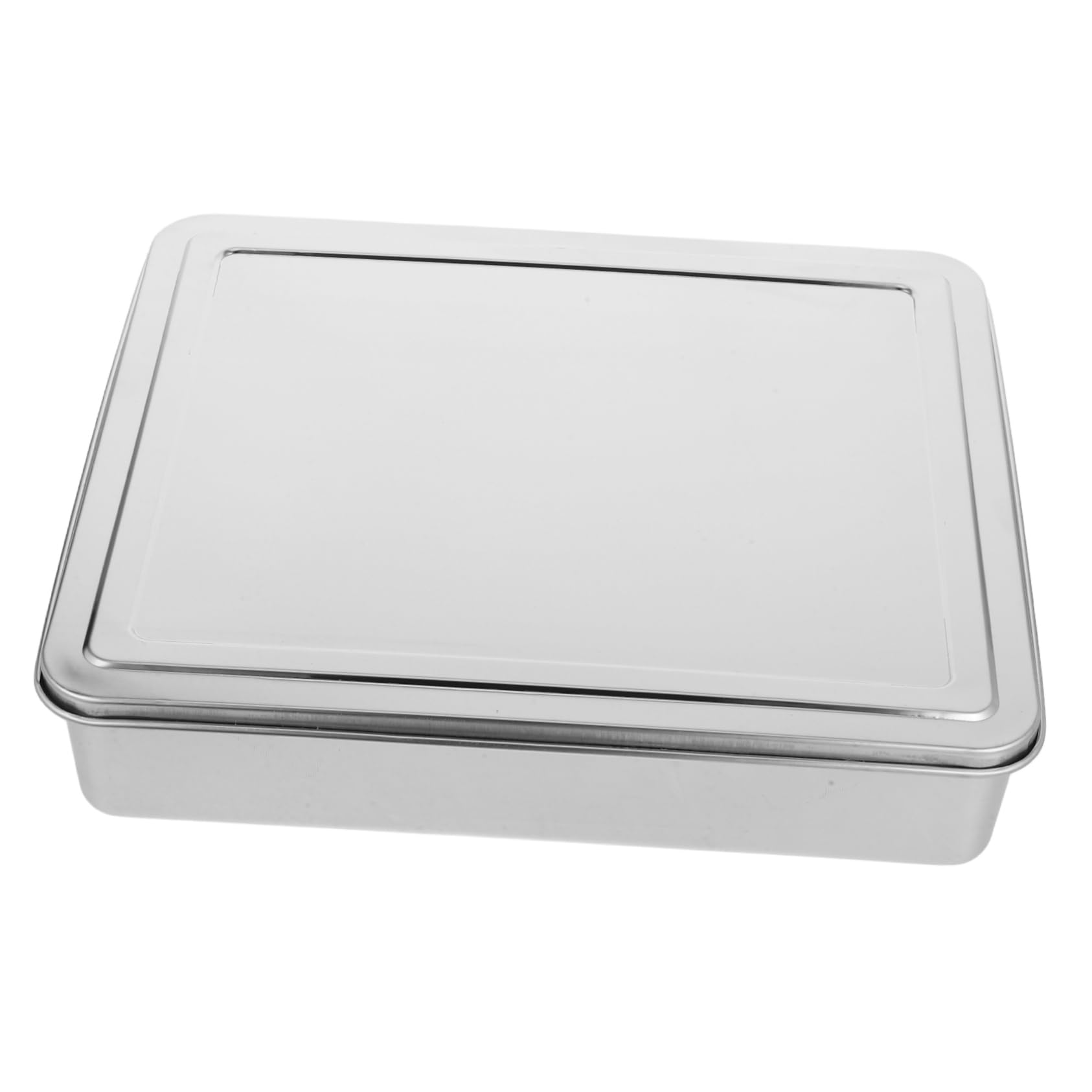 Hemobllo Molde Rectangular de Acero Inoxidable con Tapa, Antiadherente y Versátil para Tartas, Bizcochos y Reuniones Familiares