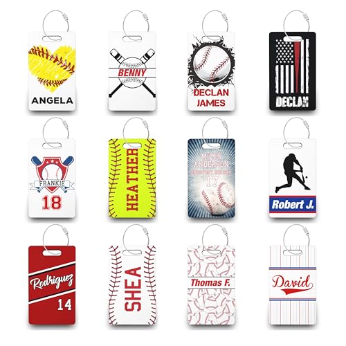 Personalized Baseball Name, Bag and Keychain Tags, Party Favors, End of Season Gifts, Team Gifts2