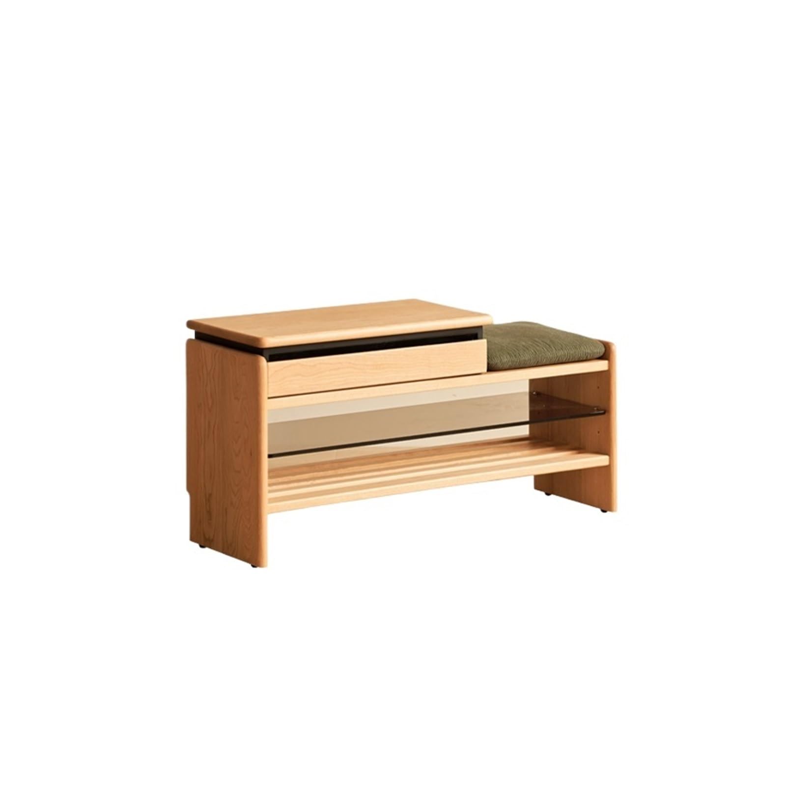 MYUYEE Shoe Bench Entryway- Shoe Rack Bench With Drawer, Solid Wood Entrance Bench, Stable Shoe Storage Bench With Seating, Foyer Bench, Shoe Rack Bench For Hallway Living Room