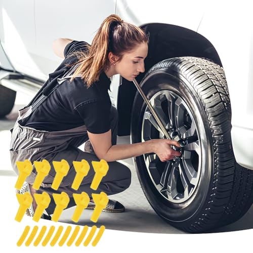 Image of Joyzan Tire Demount Head, Tyre Changer Bead Insert Set Rim Breaker Mount Machine Wheel Side Protector Front Rear Guard Duckhead Kit Replacement Adapters Car Duck Repair Nylon Plastic Accessories 20Pcs