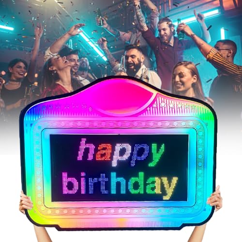 Bottle Service Sign VIP,APP Settings Scroll Play LED Color Display Screen,for Wedding,Parties,Club,Party,Bar etc.