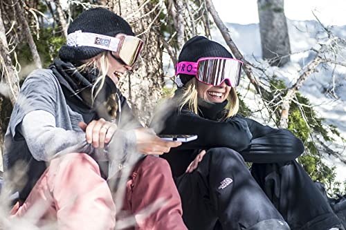 Image of Giro Ella Womens Snow Goggle - Black /White Data Mosh Strap with Vivid Copper /Vivid Infrared Lenses