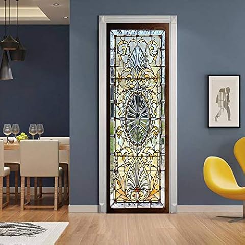 ChezMax 3D Door Stickers Cover
