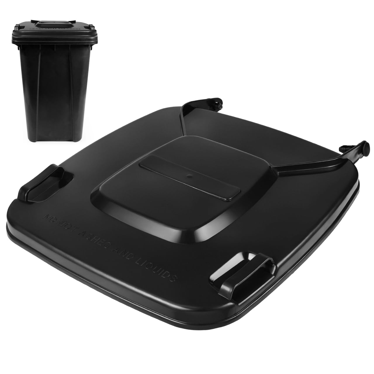 ABOOFAN Black Wheelie Bin Lid Replacement 240L, Fits Standard Council Bins