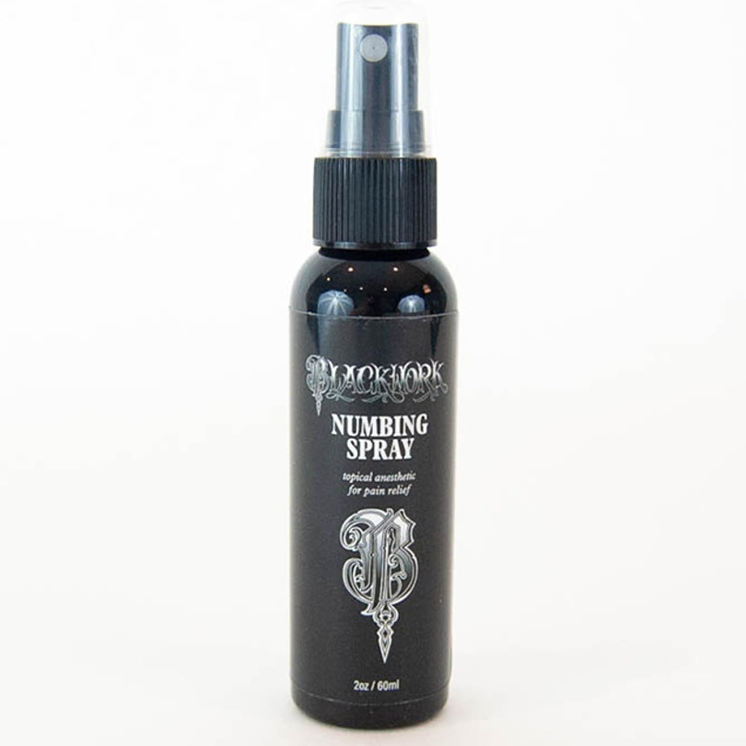 Blackwork Worldwide's Tattoo Numbing Spray 2 ounce Bottle Painless Tattoos