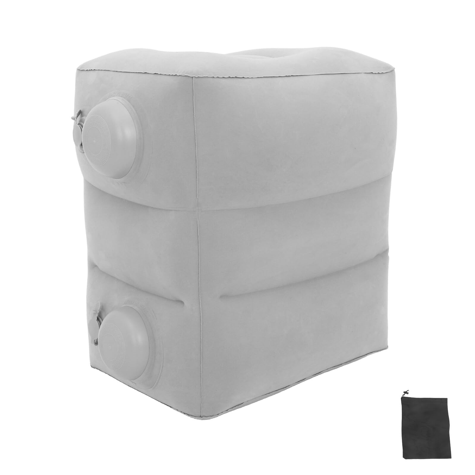 FOMIYES Poggiapiedi Gonfiabile da Viaggio a 3 Strati in PVC Floccato Cuscino Regolabile per Gambe Supporto Ergonomico Portatile per Viaggi in Aereo Treno e Ufficio Borsa per Trasporto