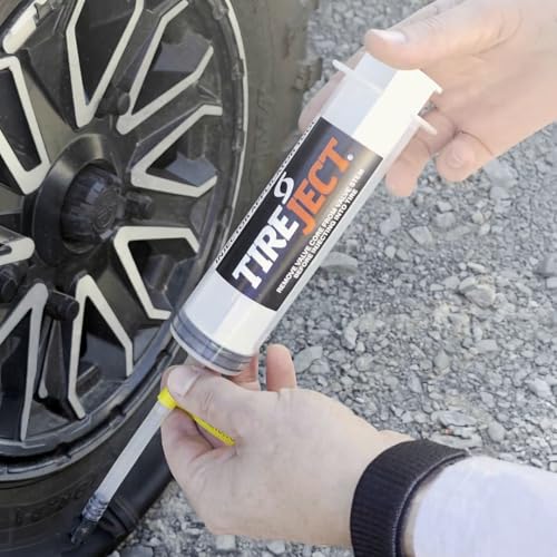 Image of TireJect Off-Road Tubeless Tire Sealant Kit: Fix a Flat Tire & Prevent Flat Tires, Seal Punctures Leaks Dry Rot Thorns Nails Screws, tire Repair Slime, Puncture tire Sealer (40oz, 4-Tire Value Pack)