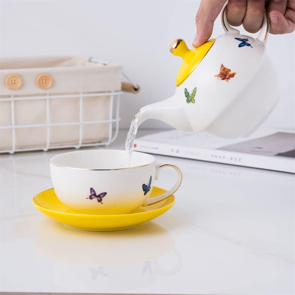 Nordic Ceramic Mother Pot Creative Flower Tea Single Person Coffee Cup Afternoon Tea Set