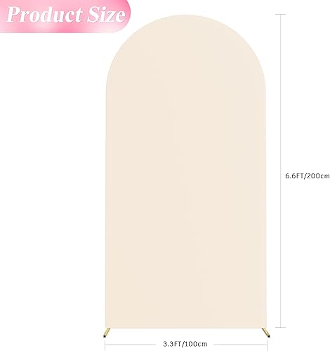 Miniatura 2 de Wokceer Cubierta de arco de boda de 6.6 pies de elastano ajustable para arco de boda, cubierta de fondo de arco de Chiara para decoración de