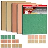 BOSHCRAFT 25 PCS Sandpaper Assortment, 9' x 11' Sand Paper for Wood Metal Hand...