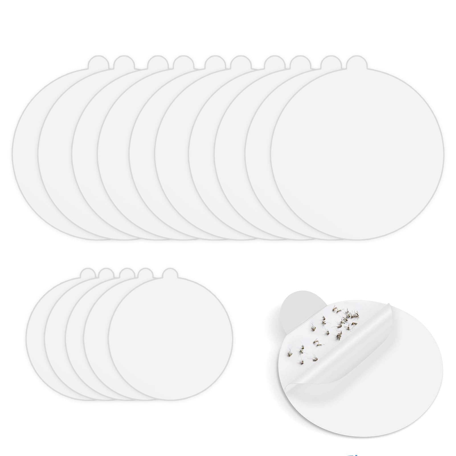 15 Pcs Flea Trap Sticky Sticker, Flea Killer Sticky Discs Replacements Round Pest Control Glue Sticky Pads, Disposable Fly Killer Paper Simple Installation Glue Discs for Pet House Living Room Hallway
