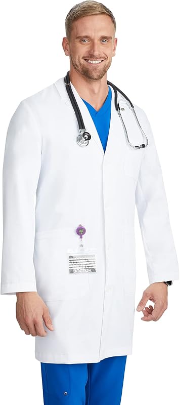 Healing Hands Luke Lab Coat For Men 5 Pockets Relaxed Fit 2-Way Stretch