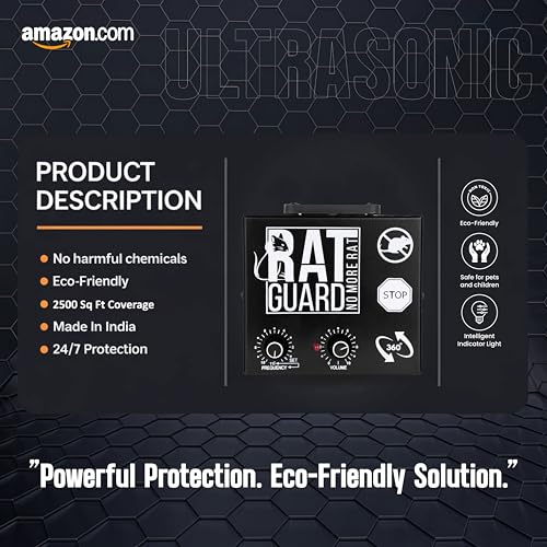 Image of Industrial Ultrasonic Rat Repellent Machine for Factory & Warehouse | 2500 Sq Ft Coverage | Heavy Duty Rodent Control Device | Made in India (1, 2500SQ)