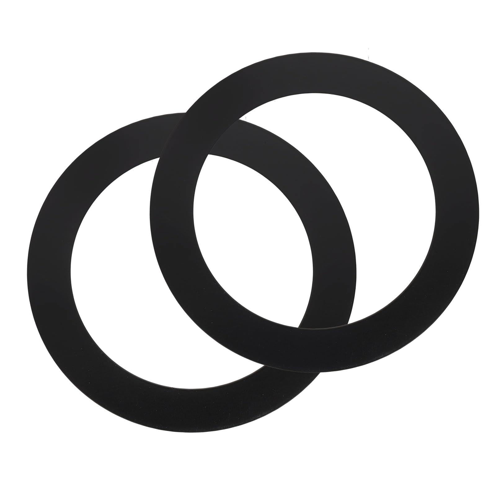 sourcing map 2Pack Goof Rings, 4.9" ID 6.7" OD Steel Flat Goof Trim Ring Light Cover Plate Flush Mount Can Converter for Recessed Downlight Vent Ceiling Medallion Wall Hole Decor, Matte Black