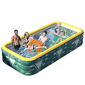 Opblaasbaar Zwembad Kinderbadje Met Draadloze Luchtpomp Family Lounge Zwembad Voor Kinderen Volwassen Zuigeling Peuters Blaas Zwembad Op Voor Buiten Achtertuin Tuin,4.2M
