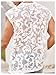 OYOANGLE Men's See Through Lace Embroidery Mesh Tank Top Crew Neck Muscle Sleeveless Tops Clubwear White Small
