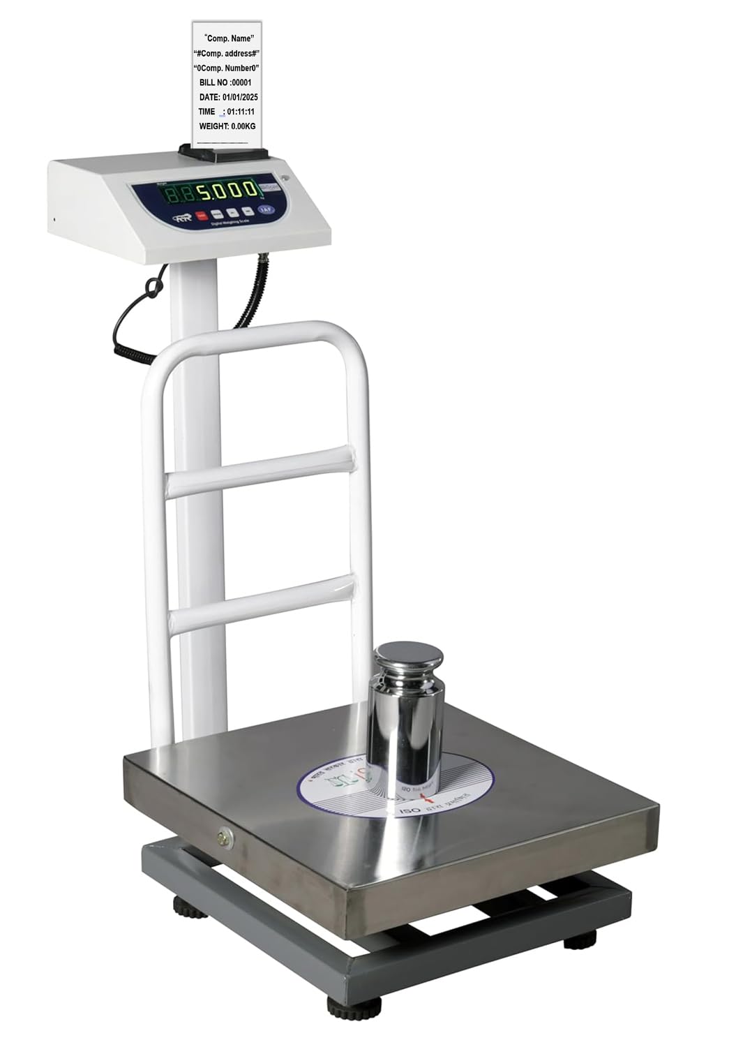 iScale P-100S: 100kg x 10g Commercial Scale with Weight Slip Printing by Built-in Thermal Printer, 400x400mm Stainless Steel Pan, Calibration Certificate Included-picture-28