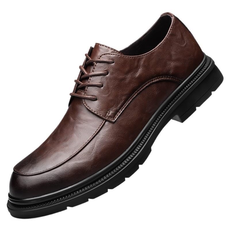 Stylish Men's Dress Shoes, Brogue Leather Oxford Shoes
