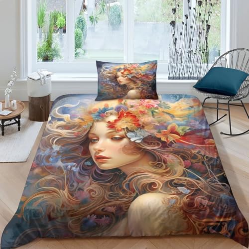 Parure de lit papillon 3D housse couette 135x200 microfibre taie - 2