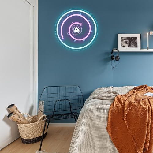 Image of Steven Rose Shield Neon Signs for Wall Decor, 11.8 * 11.8 IN, Dimmable Rose Gem Shield Neon Lights for Bedroom Decor,Crystal Gems LED Lights for Bithday Gifts, Man Cave and Best Gifts for Fans