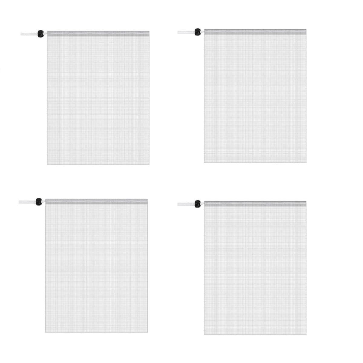 4 Pack Insect Bird Barrier Netting Mesh with Drawstring - 3.2 x 4.9 Feet Large Garden Plant Cover Bug Fruit Protection Net Bag for Protect Vegetable Flower from Insect Bird Eating