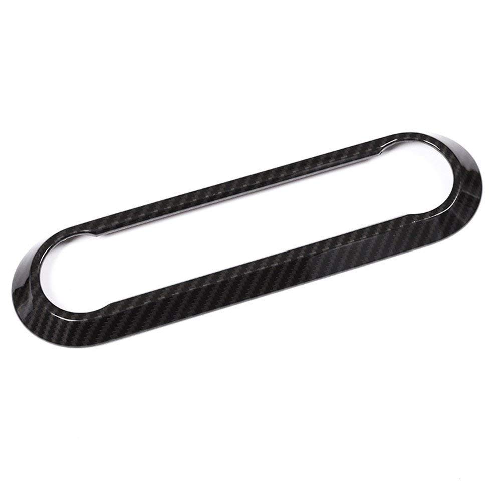 YIWANG Fibra di Carbonio Stile ABS Cromato Auto Interni Centro Aria Condizionata Regolazione Telaio Trim 1pc Per Giulia Stelvio 2016-2020 Accessori Auto (Fibra di Carbone)