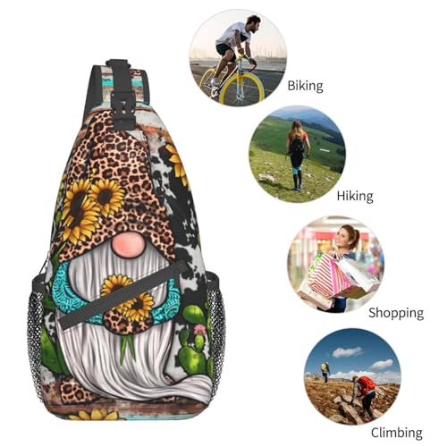 Mochila cruzada deportiva para senderismo y viaje negra miniatura 6