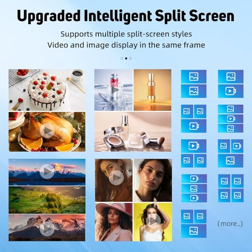 YCKJNB 65 inch Indoor Digital Signage 4K UHD 2160p LCD Screen IPS Floor Standing Digital Kiosks Interactive Displays with WiFi HDMI/USB Input Auto AD Player, Android OS Black