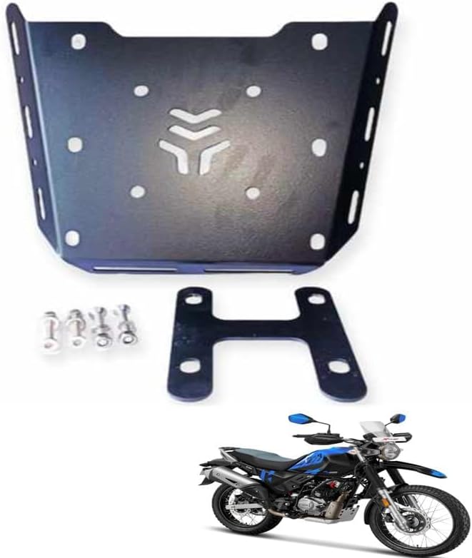 GadiBike Bike Backrack/Back Rest TR-02 Box Base Plate for Luggage Rack/Top Rack Backrest Carrier Black for RE Thunderbird 500 Type1
