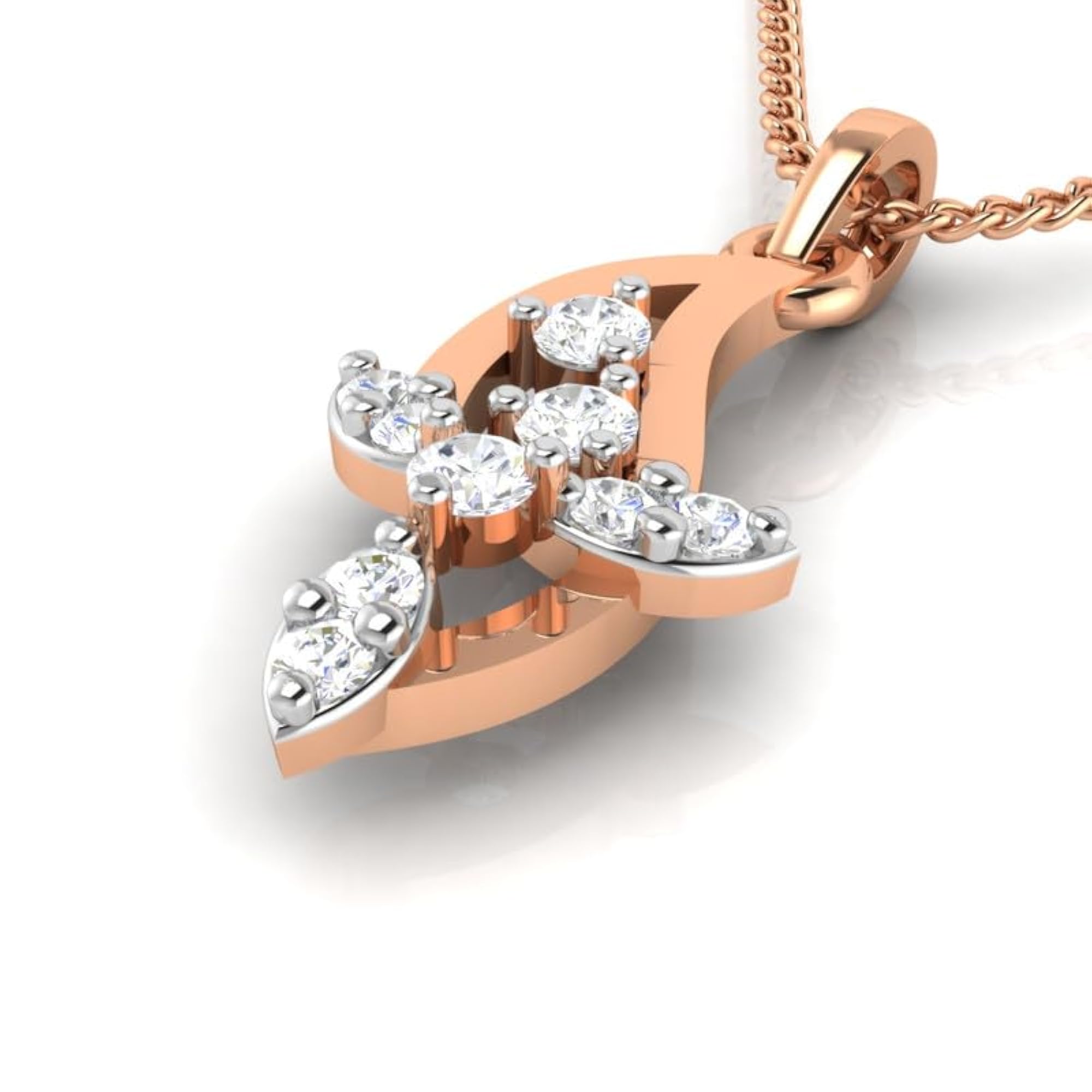 Women's 9KT Rose Gold Pendant, Elegant Style