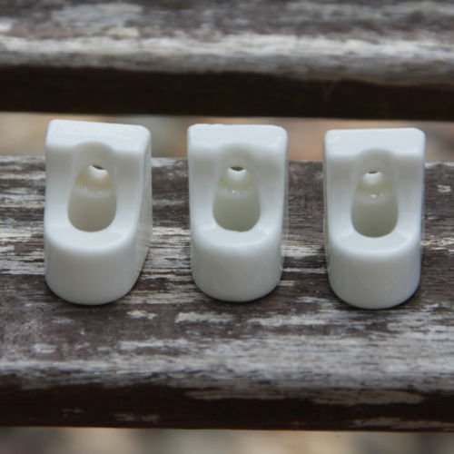 Roomserve Ceramic Cord Guide (Single Hole) - Pack of 10